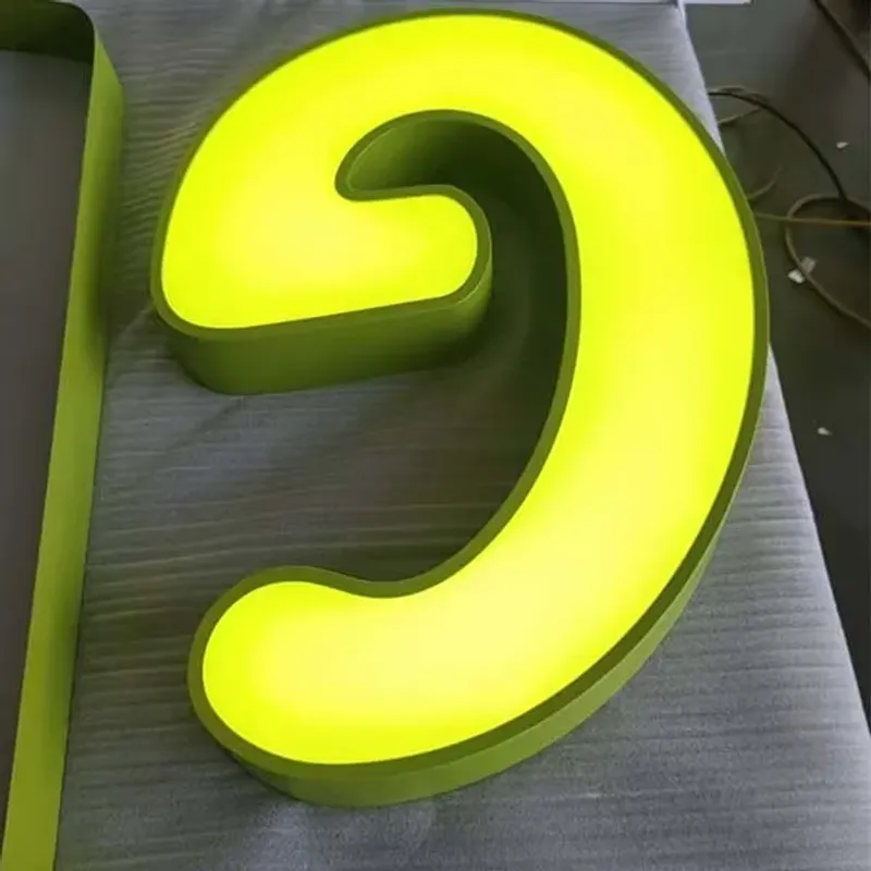Bar channel letters gold trim warm glow sign